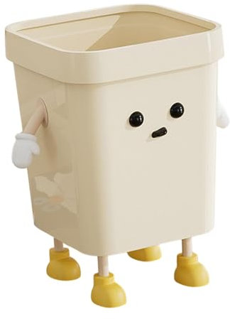 LOVIVER Creative Trash Can Cute Garbage Bin Stylish Multifunctional Lightweight Dustbin Open Top Waste Basket for under Desk Bathroom, Large Standing