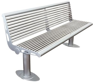 ZXTRYBHD Gartenbank, Gartenbank Metall, Bänke für Draußen für 2 Personen, Sitzgelegenheit für Terrasse, Eingangsbereich, Park im Freien(Silver)