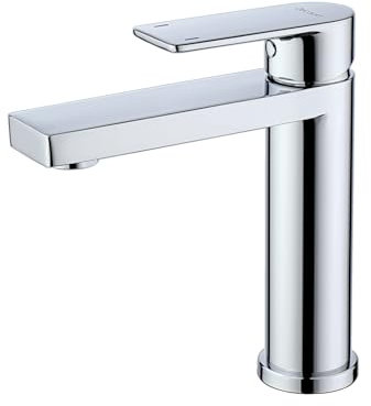 Decaura Wasserhahn Bad Waschtischarmatur Einhebelmischer Waschbeckenarmatur Einhand Edelstahl Klein für Waschschale Chrom