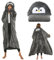 Hoodie Decke für Frauen 152x126cm, Superweiche Sofadecke Flauschig Cartoon Kuscheldecke mit Ärmeln, Niedliches Wohndecke Geschenk für Frauen Kinder, Grau