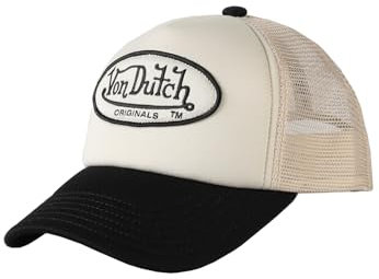 Von Dutch Trucker Cap Tampa Beige Cream Black, Size:OneSize