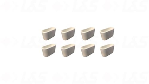 Set MWH-Fußkappen 50 x 20 mm – Weiß – Für MWH Chalet Stapelsessel Hochlehner (8)