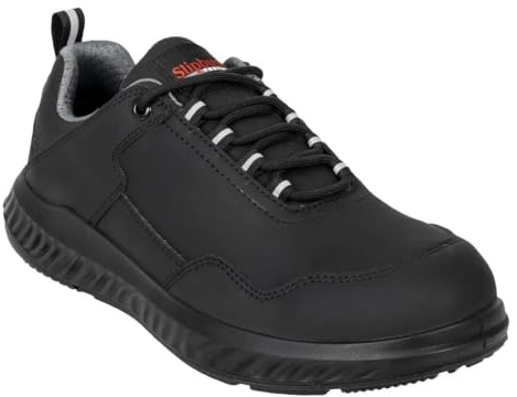Slipbuster Safety Trainer - Black Matte Microfibre (Recycled) (Size 46)