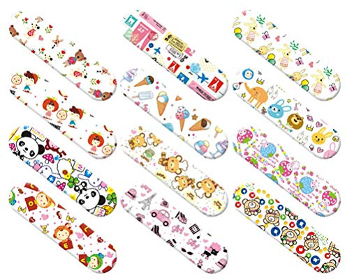 120Pcs Colorful Cartoon Bandages Adhesive Bandages Wound Plaster First Aid Hemostasis Band Aid Stickers for Children Kids and Protect Kids from Infection