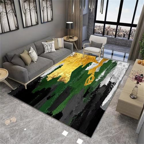 AITROMNI Polsterreinigungsmittel Rugs, Pads & Protectors Grüne Klassische Farbe Schema Sofa Teppich Balkon Kissen Anti-Fouling Teppich Für Wohnzimmer 160X200CM