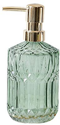 Glass Soap Dispenser Bottles 3 Pack Pump Dispenser Clear Thick Refillable Liquid Dispenser(Soap Dispenser E) (Transparent)