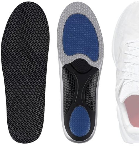 Linkidea 2 Paar Schuheinlagen mit Fußgewölbeunterstützung, kompatibel mit Salomon 5 Trail, PRO 3D, Ride 5, Comfort Fit-Ersatzeinlagen, Stoßdämpfungskissen zum Wandern (Herren 41–42,5/Damen 40,5–42)