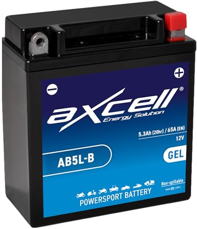 AXCELL Batterie 12V YB5L-B GEL 50512 passend für Vespa ET2 50 i (Einspritzer) C12 1998-2000
