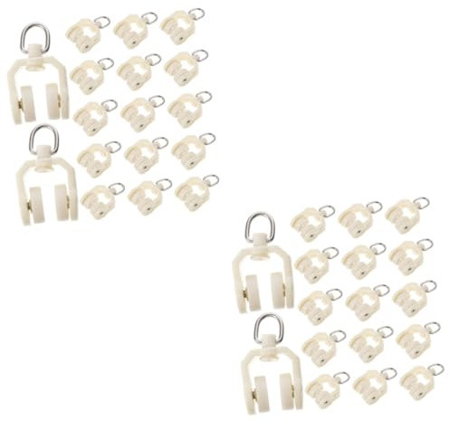 Holibanna 2 Sätze Vorhangrolle Stumme Rollen Flaschenzug Vorhangteile Stummer Läufer Vorhangschienengleiter Aus Kunststoff Vorhangschienenläufer Plastik 30 Stück * 2