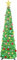 WINOK Albero di Natale artificiale con illuminazione, pieghevole, con 100 luci colorate, stella d'albero e palline per decorazioni natalizie e feste - verde