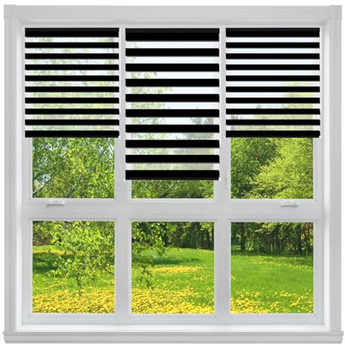 Doppelrollo Klemmfix Ohne Bohren 90 x 200 cm Blickdicht Oder Transparent, Ohne Bohren Möglich, Doppelrollo Wandmontage Klemmfix Rollo für Fenster Und Tür, Schwarz