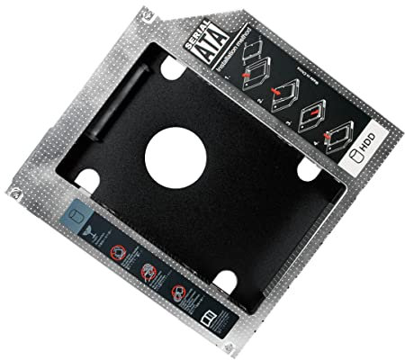 LogiLink AD0016 SSD/S-ATA Festplatten Caddy Rahmen Adapter für Notebooks mit 12,7 mm Slot / Einschub