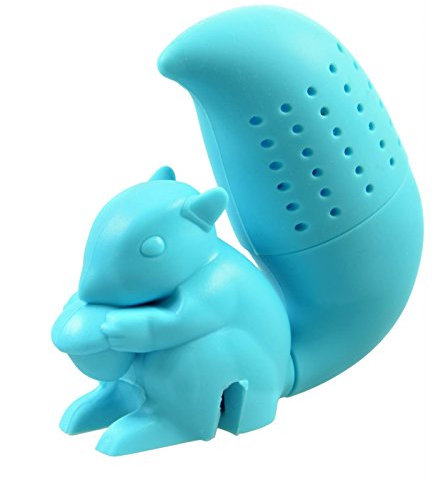 PhoneNatic Mignon écureuil animal - Bleu clair - Infuseur à thé en silicone (sans BPA) pour infuseur à thé en vrac