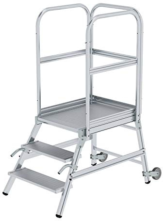 MUNK Günzburger Steigtechnik 56103 Aluminium Podesttreppe Montage mit Werkzeug Arbeitshöhe (max.):