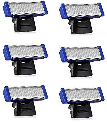 6PCS Ersatz Kopf für elektrischen Rasierer Reinigung Trimmer Kopf Solo Trimmer Micro Berührt Ersatz Cutter Kopf mit elektrischem Rasierer (6PCS+2Clean Bürsten)