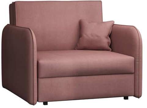 Mirjan24 Sofa Viva Loft I mit Schlaffunktion, Schlafsofa, einsitzer Polstersofa mit Bettkasten inkl. Kissen, Bettsofa Wohnlandschaft Farbauswahl (Mono 235)