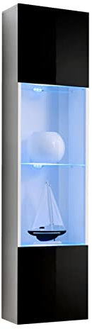 Lettiemobili Aprilia - Meuble vertical à suspendre - Blanc et noir