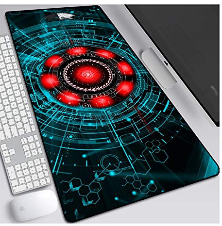 ITBT Mauspad Iron Man Anime Mauspad，Speed Gaming Mousepad 800x300mm，Mikrofaser Verbessert Geschwindigkeit und Präzision, rutschfest Gummierte Unterseite Waschbar Verschleißfest,Für Desktop PC, H