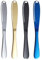 NA 4 Pieces of Butter Knife, Multi-Function Butter Knife, Stainless Steel Butter Curler & Spreader, 3in1 Butter Knife with Serrated Edges, Shredding Slots for Cutting Vegetables Fruit Cheese