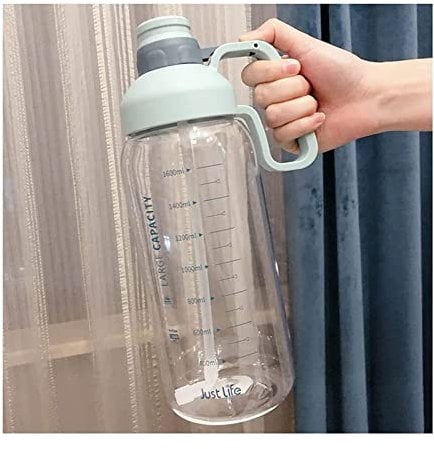 Bottiglia Borraccia Sportiva Borraccia Motivazionale da 1800 Ml/60 Once con Cannuccia, Borracce Trasparenti per Sport all'Aria Aperta con del Volume Bottiglia Acqua (Color : C, Size : 1800ml)