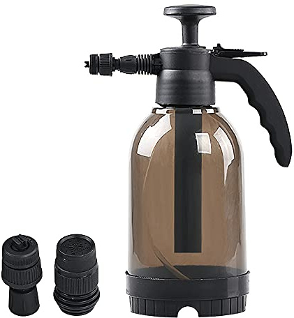 TiCoast 2L Hand-Drucksprüher, Gartenpumpe Sprühflasche mit verstellbarer Düse, zum Sprühen von Unkraut, Bewässerung, Hausreinigung und Autowäsche (grau)