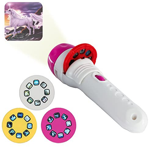 Slide Projector Torch 24 Unique Unicorn Scenes, Projection Lighting, Story Torches, Learning Bedtime Night Light for Children Great for Early Child Education (Unicorn 1 Pack)