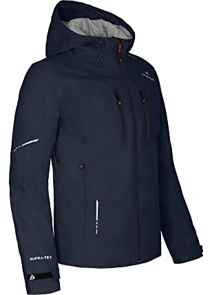 Bergson SKIEN Thermo | Herren Regenjacke - Leicht wattierte Herren Thermo-Regenjacke, Normal-/Langgrößen, 100% recycelter Oberstoff & Supra-Tex 20.000 Extreme Membran, 100% wasserdicht (20.000 mm was