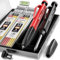 Nicpro Tischler Bleistifte Set, 2 Solide Zimmermannsbleistifte mit Etui, 24 Vielseitige Minen, druckbleistift Marker, Tieflochmarker Bleistift mit Eingebauter Spitzer für Holzbearbeitung, Baustelle