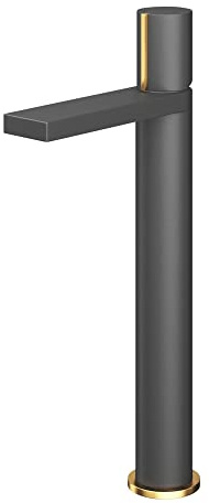 Paulo Black Gold Bathroom Tall Sink Tap | Tall Basin Mono | Bathroom Tap