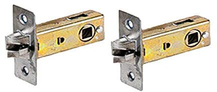 Boxonly 2PCS 50mm Forked Tubular Mortice Latch Stainless Steel Door Latch Sprung Lever Door Handles