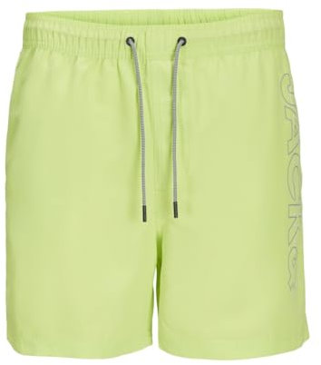 JACK & JONES Jpstfiji Jjswim Double Logo Sn LY Short de Bain, Vert Lime, L Homme