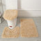 AYGCI Manta de Baño de Color Sólido 3 Juegos de Almohadillas Suaves, Absorbentes de Agua, Antideslizantes, Juegos de Tapa de Inodoro de Alfombra Lavable