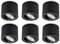 Sweet Led 6x Aufbauspot Schwarz Flach Ø80x50mm Aluminium – inkl. Wechselbares (5W Warmweiß 3000K) 230V LED-Modul– Aufputz schwenkbar - Deckenspots, Aufbaustrahler, Deckenstrahler