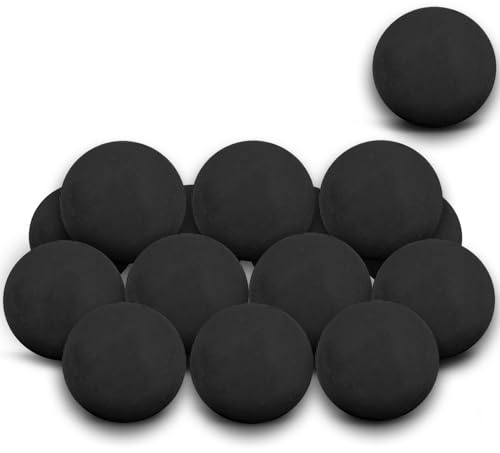 Zhenx Keramik Feuerbälle 7.6 cm 15er Set Runde Feuersteine für Innen und Außen Feuerstellen, Feuerschalen und Kamine, Schwarz