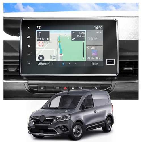 CDEFG Kompatibel mit Renault Kangoo 3 2021 2022 2023 2024 Easy Link Navigation Schutzfolie Kangoo 4H Kratzfest 8 Zoll GPS Displayschutzfolie Navi Folie Kangoo 2023 Zubehör 2 Stück (Navi PET)