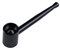Mini Pur-Pfeife | Hochwertige Metallpfeife | Gebrauch von Tabakwaren | Leichte Reinigung - Abschraubbarer Kopf | Smoking Pipe Pfeife Glas-Optik (Schwarz)