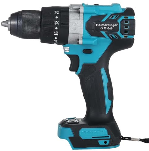 1/2 Brushless Cordless Impact Drill for M@Kita 18V Battery, 1300 in-lb(150N.m) Electric Impact Gun, 2 Variable Speed with 21 Torque Adjustment