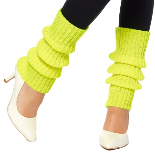 Neon Yellow Leg Warmers Adult