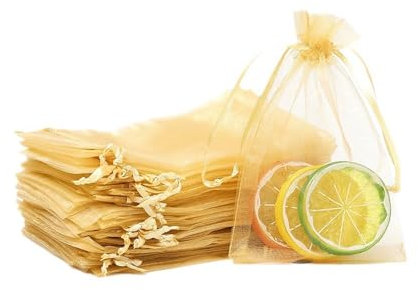 Whakano 20 Stück Bunt Organzasäckchen mit Kordelzug,Organzabeutel,Schmuckbeutel,GeschenkSack,für Hochzeit Geburtstag Süßigkeiten Schmuck Geschenkverpackung Party Mit Schnur,Gold,13x18cm