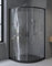 BADLAND Duschkabine Runddusche Halbrund 90x90 190 cm HELA Schwarz Eckdusche Duschabtrennung Transparent Glas 6 mm