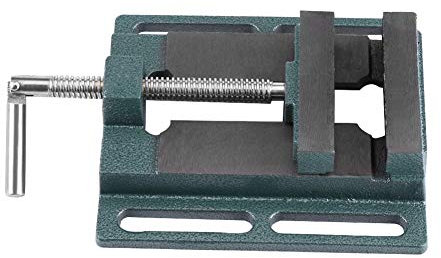 6 Inch Heavy Duty Cast Iron Drill Press Vise with Guiding Rod for Milling Machine, High Hardness and Durability, Industrial Bench Clamp Tool,Usually Used in Machinery Maintenance