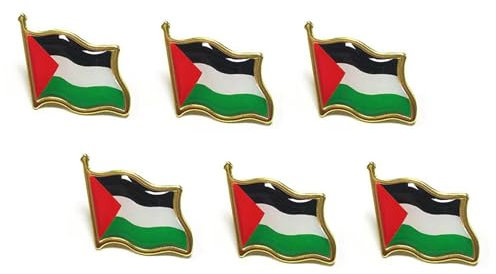 Palestine Pin,Palestine Badge Bouton,Broche drapeau Palestine,Broches de Drapeaux Nationaux Palestiniens,pour épingles à Rabat pour Chapeau, Vêtements,Sac à dos,Badge émaillé,6 Pièces