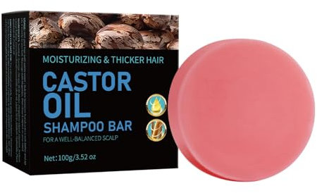 NAOLVE Festes Shampoo mit Rizinusöl, Nährendes Festes Shampoo, Haarpflege Seife,Festes Haarpflege-Shampoo,Shampoo Seife, Shampoo Soap, Shampoo bar für Gesund Aussehendes Haar,1x 100g