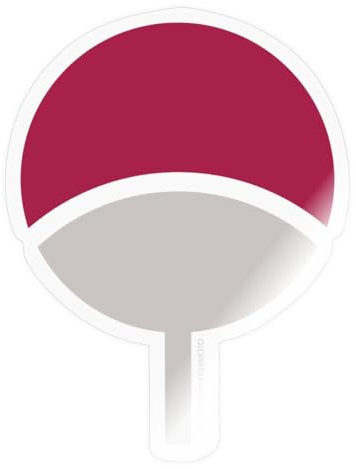 Spreadshirt Naruto Symbol Des Uchiha-Clan Sticker, max. 10 x 10 cm, 10 x 10 cm, Transparent glänzend