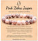 Onperpoe Perlenarmband Damen Herren Hochwertiges Rosa Jaspis Heilsteine Armband 8mm Natürliche Edelstein Armband Kristalle Steine Yoga Armband Damen Schmuck Geschenk für Tochter Freundin Schwester