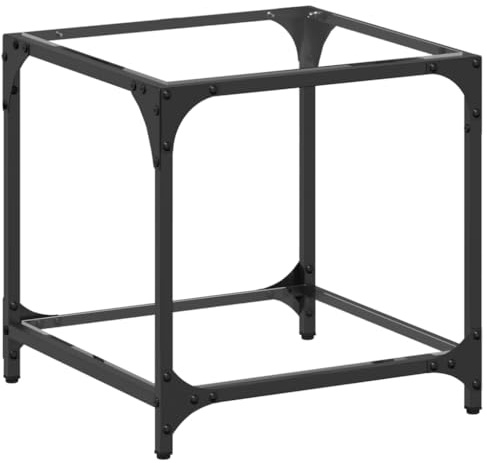 vidaXL Couchtisch mit Glasplatte, Kaffeetisch mit Edelstahlgestell, Sofatisch für Wohnzimmer, Beistelltisch Teetisch, Transparent Stahl