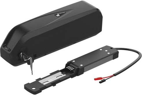 Yasco 48v 13ah Ebike Akku Elektro Fahrrad Batterie Lithium Ionen Fahrrad Batterie mit Ladegerät, eBike Umbausatz (48v 13ah 4-Stifte Installations Platte)