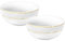 Wilmax - Saladiers - 2 pièces - Ø 14 cm - Porcelaine - Bol blanc - Bol avec motif doré - 600 ml - Pour les collations, les salades - Élégant et résistant aux rayures - Idéal comme cadeau