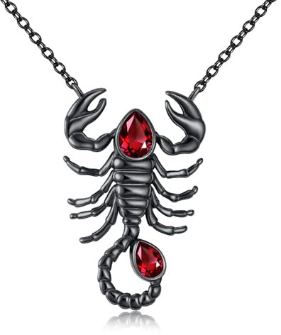 ONEFINITY Skorpion Kette 925 Sterling Silber Skorpion Anhänger Halskette Gothic Schmuck für Damen Herren