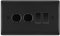 BG Matt Black 4 Gang Switch 2x Trailing Edge LED Dimmer 2x 2 Way Custom Grid Switch